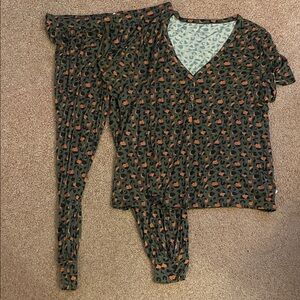 Posh Peanut Leopard Print Loungewear Set